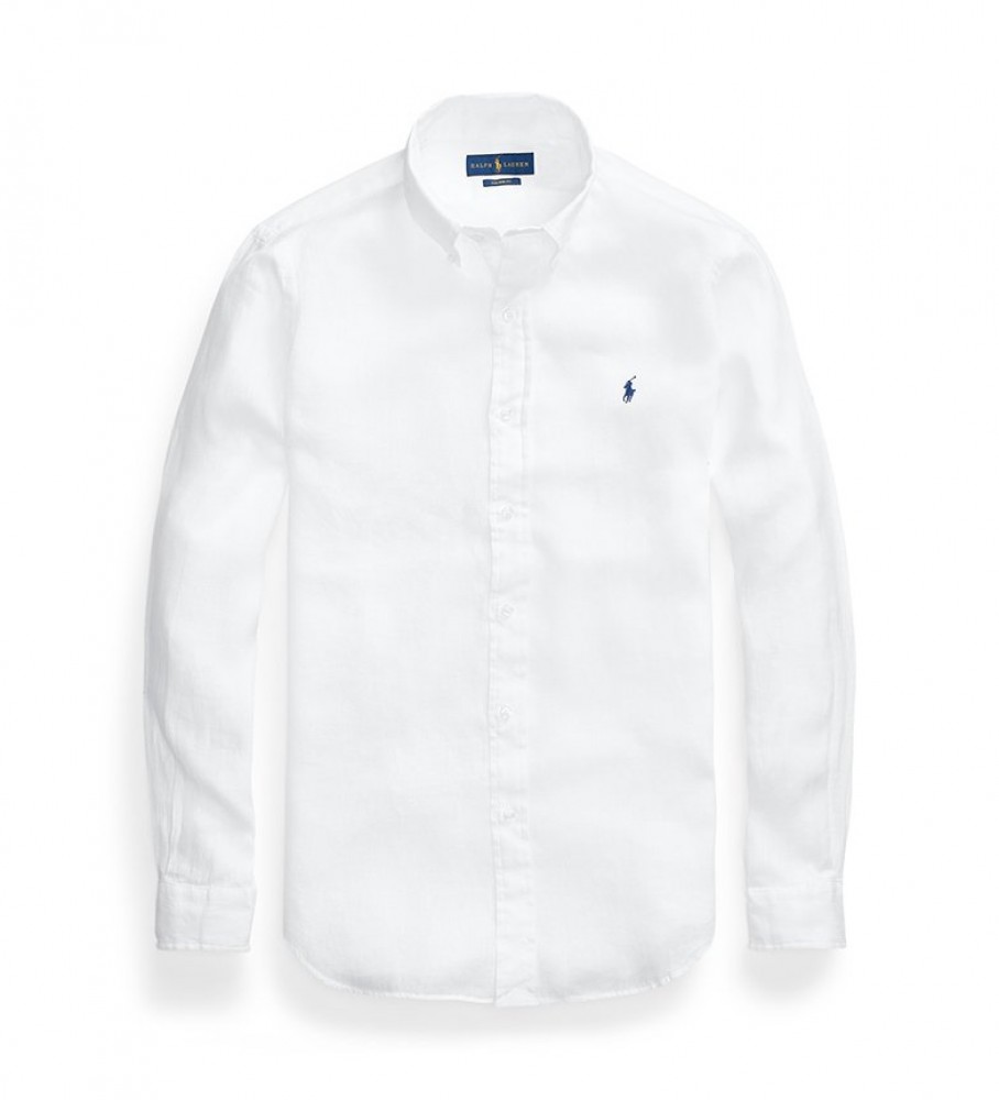 Camisa de linho branca Ralph Lauren