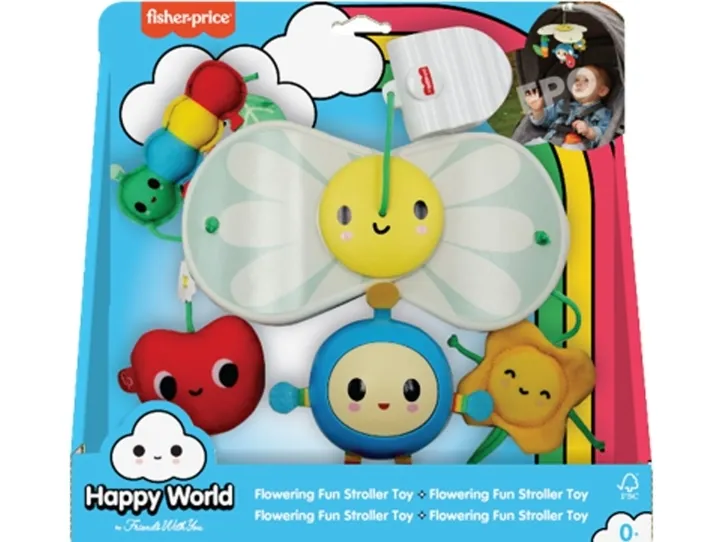 Fisher Price Happy World Flowerin Fun Stroller Toy