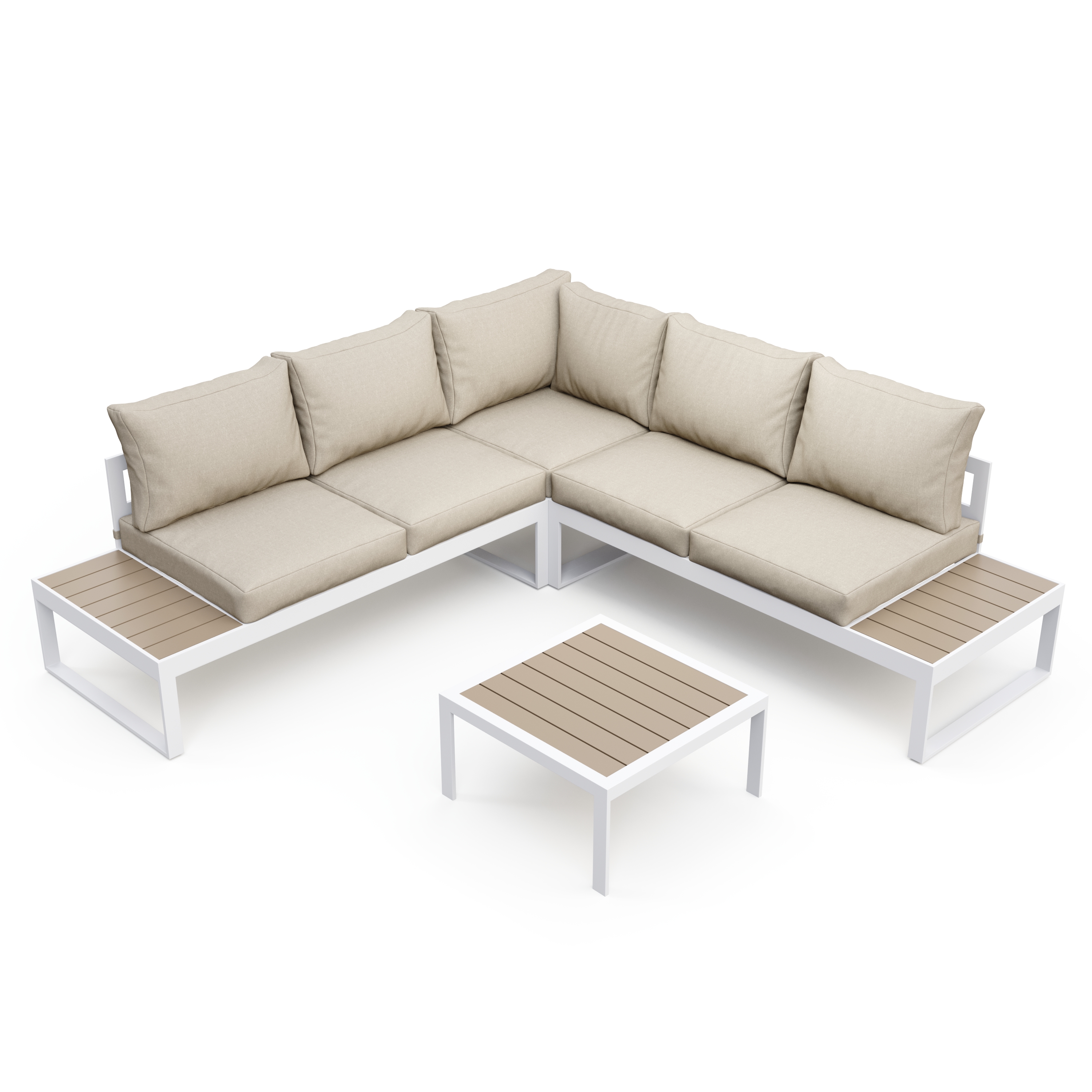 Lounge CAMILA beige/weiss/braun