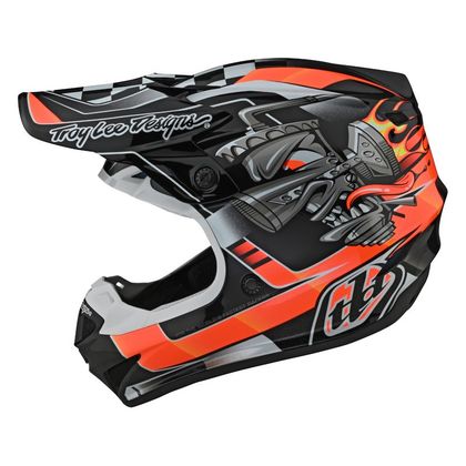 Casque cross TroyLee design SE4 POLYACRYLITE CARB 2024 - Noir