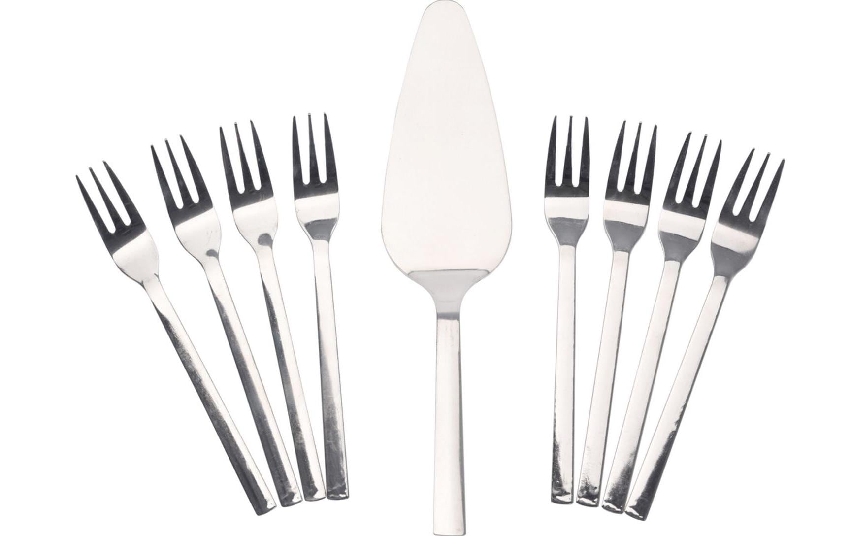 Besteck-Set Kuchen 9-teilig, SilberKuchenbesteck