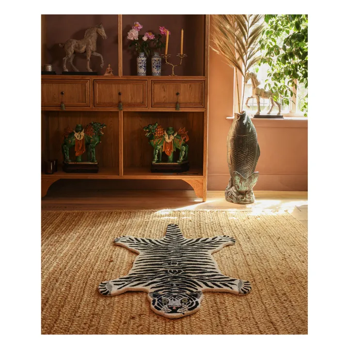 Doing Goods Tapis Tigre des neiges en laine | Ecru