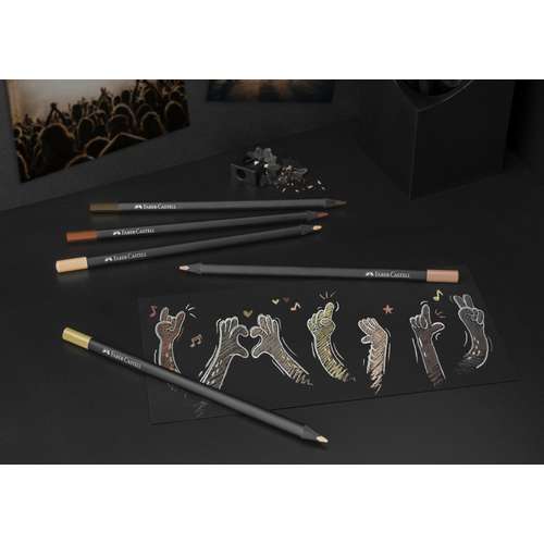 FABER-CASTELL Black Edition Skin Tones, Buntstifte im Karton-Etui
