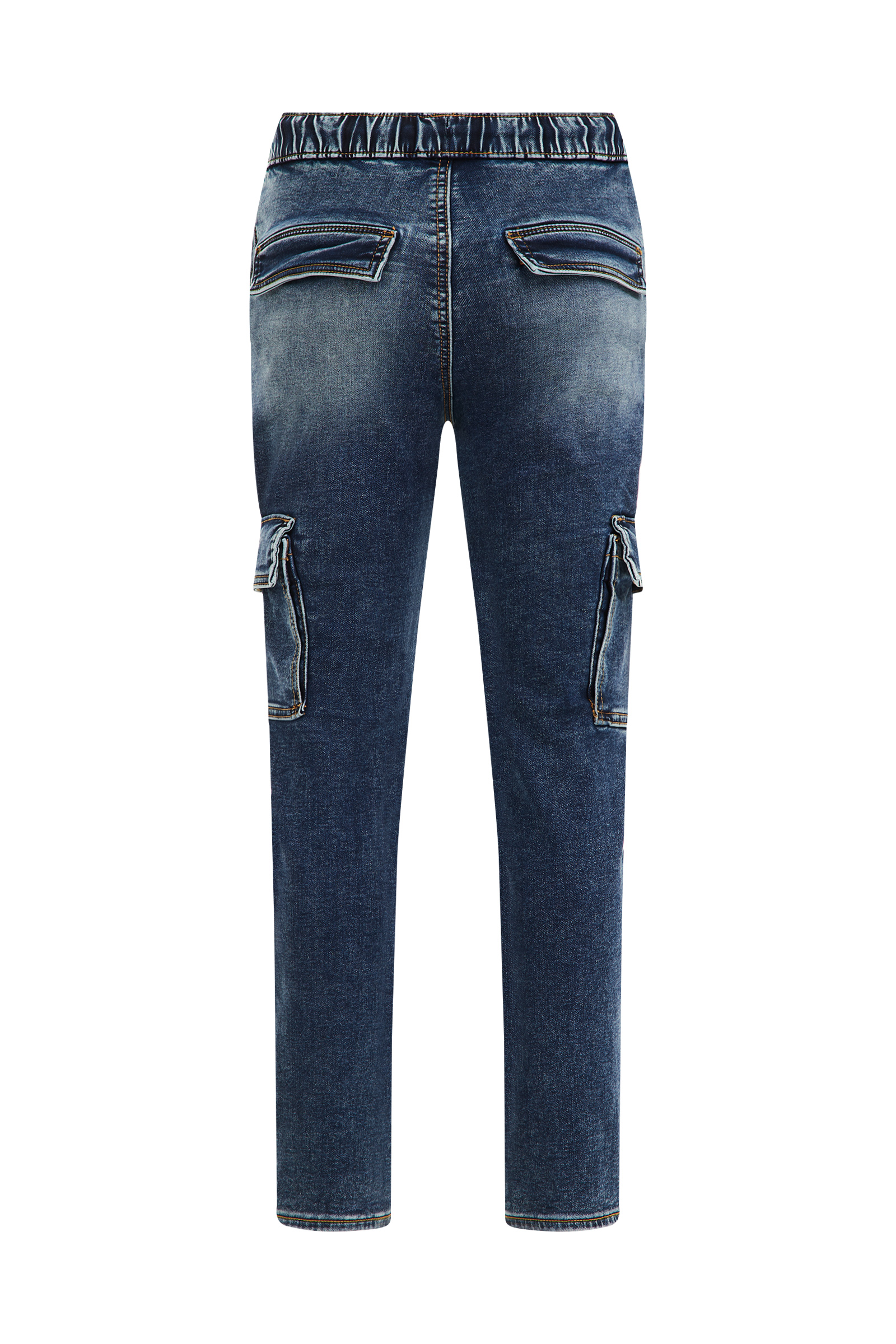 Jongens regular fit jeans met cargozakken Blue Ridge Donkerblauw