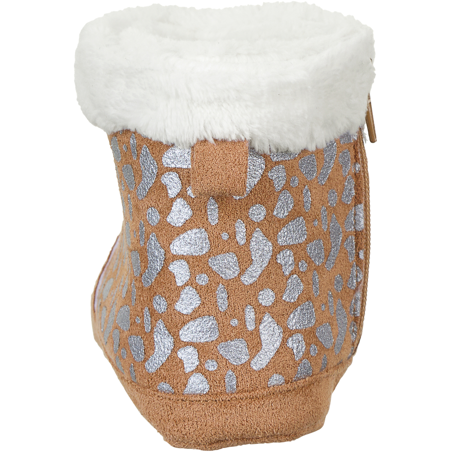 Sterntaler Babystiefel Silberprint braun melange