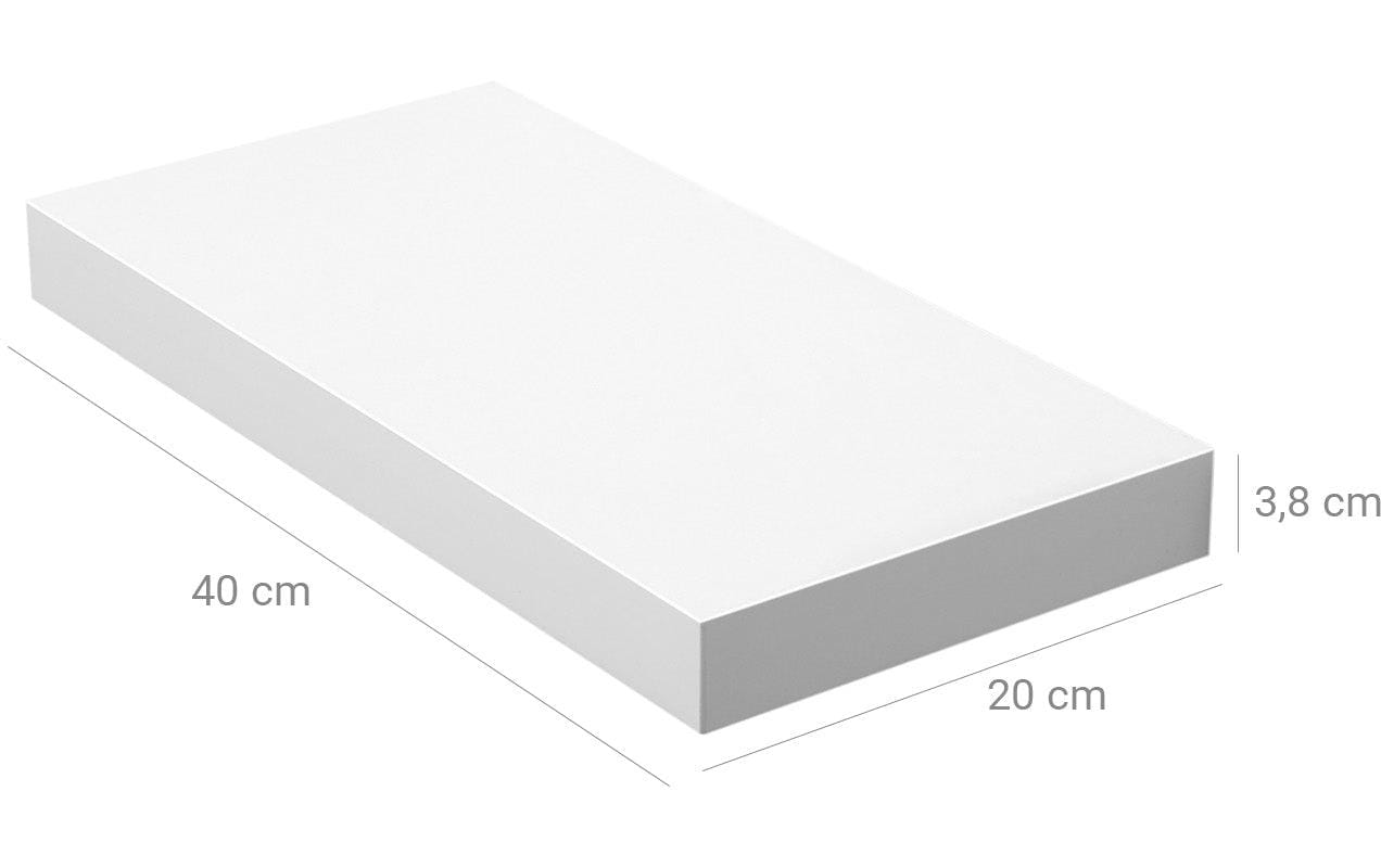 Wandregal 40 x 3.8 cm, WeissVielseitige Wandablage