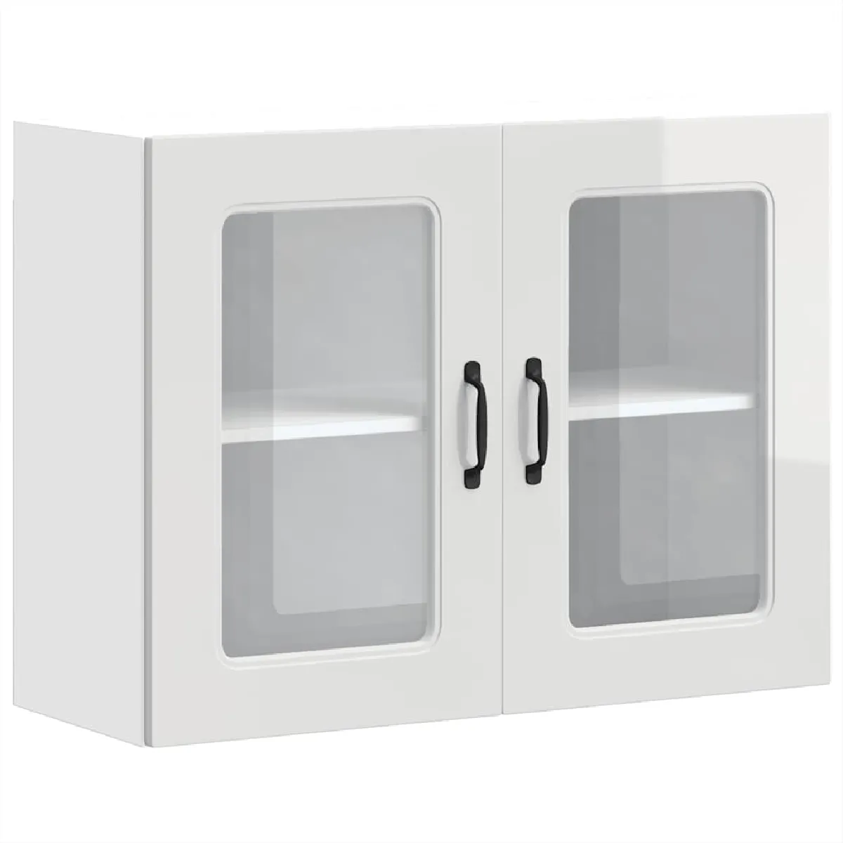 vidaXL Armoire murale Kalmar - Blanc brillant