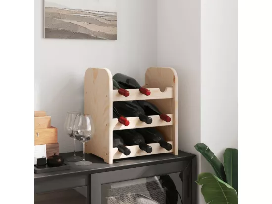 Casier à vin 33x25x37 cm bois de pin massif