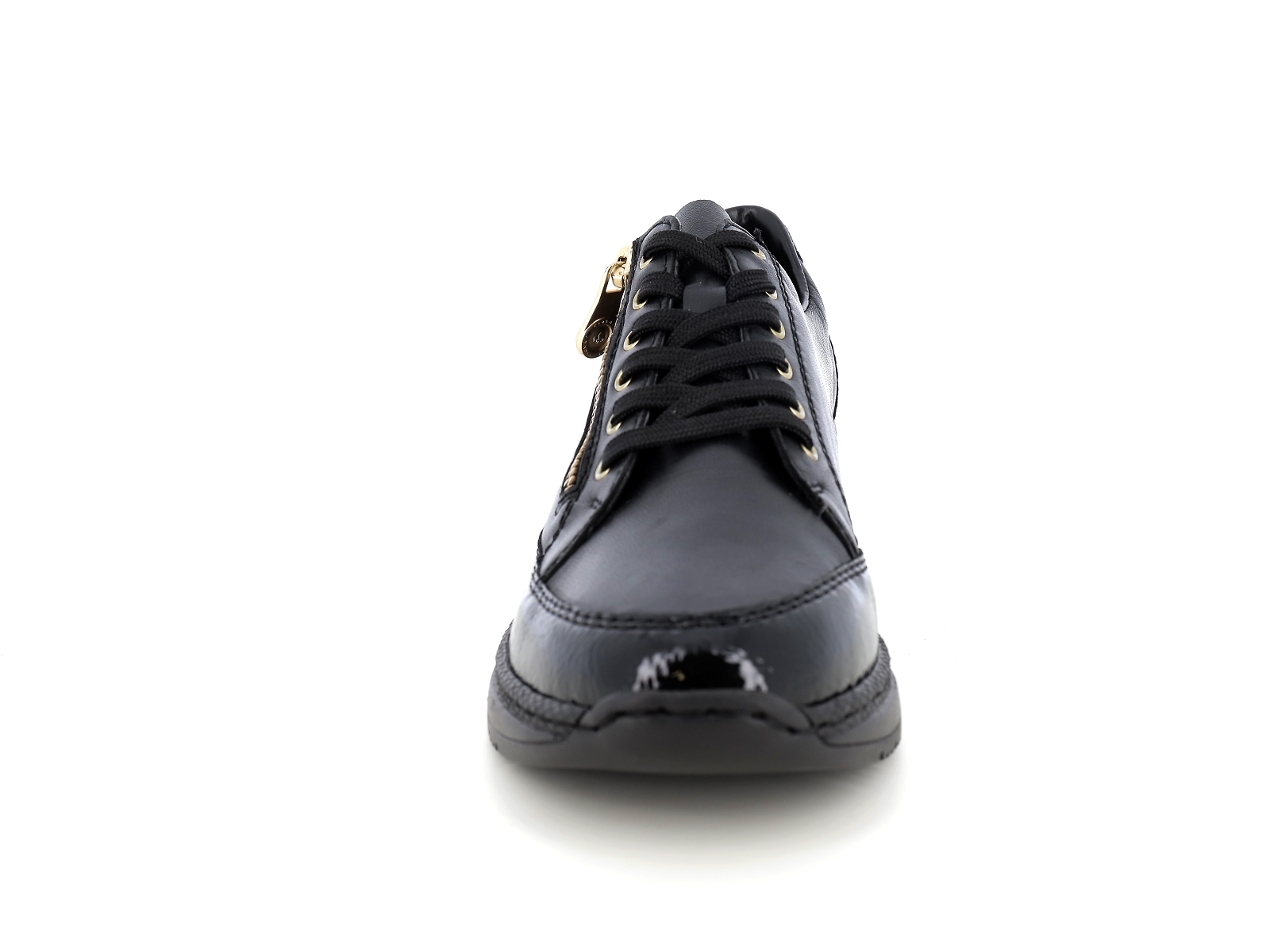 Rieker-N4330 Matières combinées Noir Or