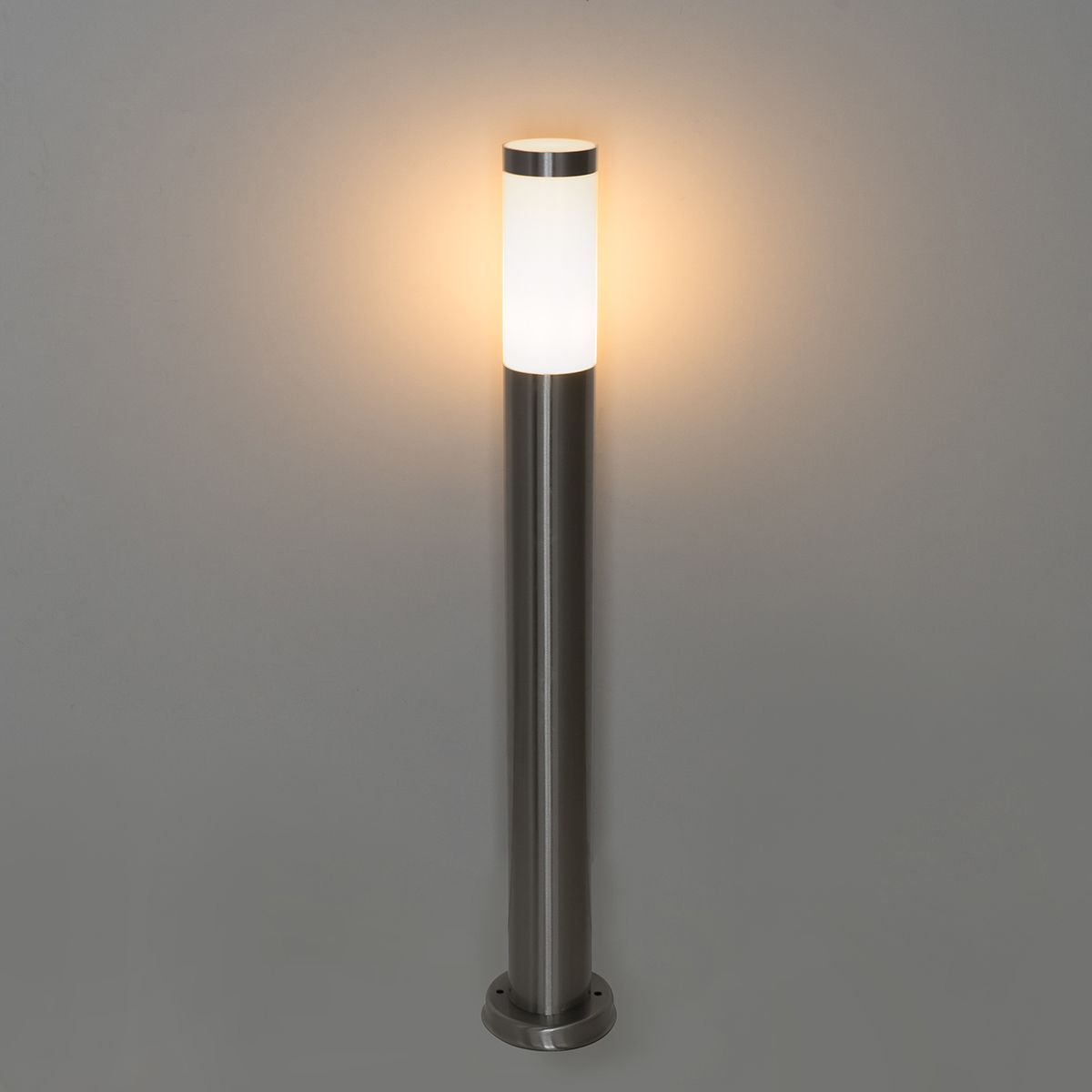 Buitenlamp staal met opaal glas met grondpin en kabelmof 80cm IP44 - Rox
