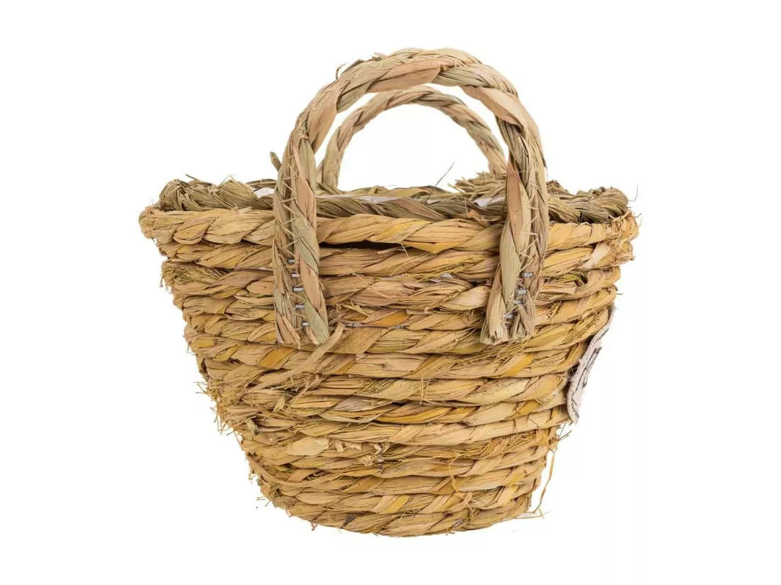 Panier en corde tressée marron d19x12h