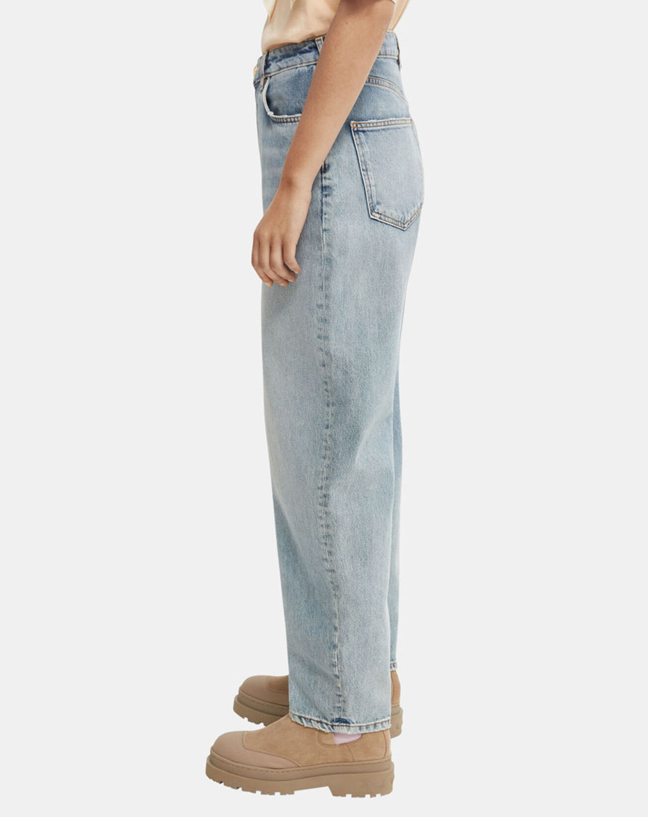 Scotch & Soda Jean 100% Coton Bio Ballon bleu clair