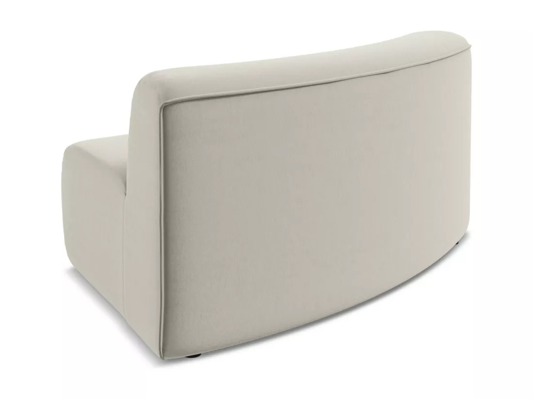 Fauteuil d'angle pour canapé modulable en velours - perle - EKAHI