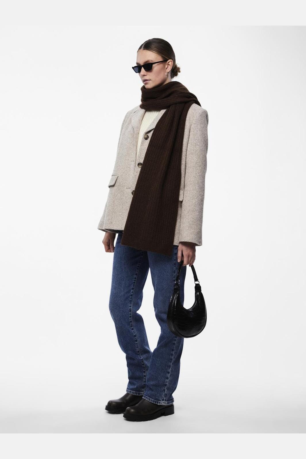 Pieces Pcjeslin Long Scarf 4033308 chicory coffee