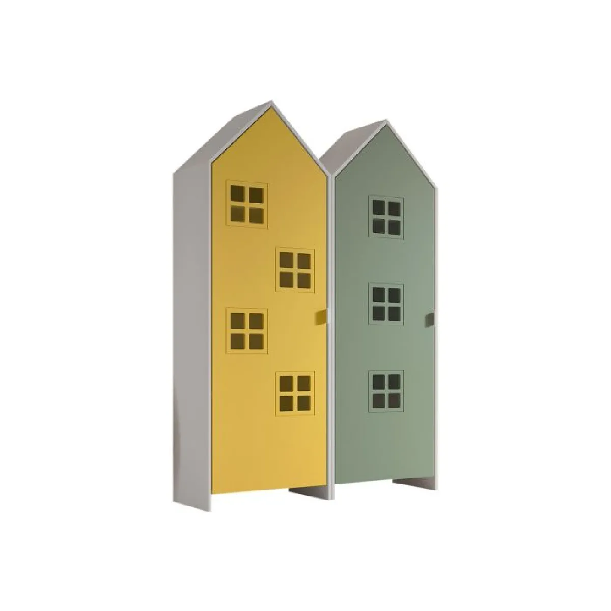 VIPACK Combinaison D'armoires 2 Parties Casami Bruges jaune vert