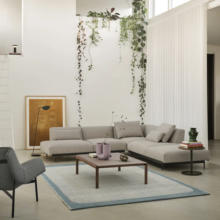 Muuto - Wrap Lounge Sessel, grau / beige Ecriture 240