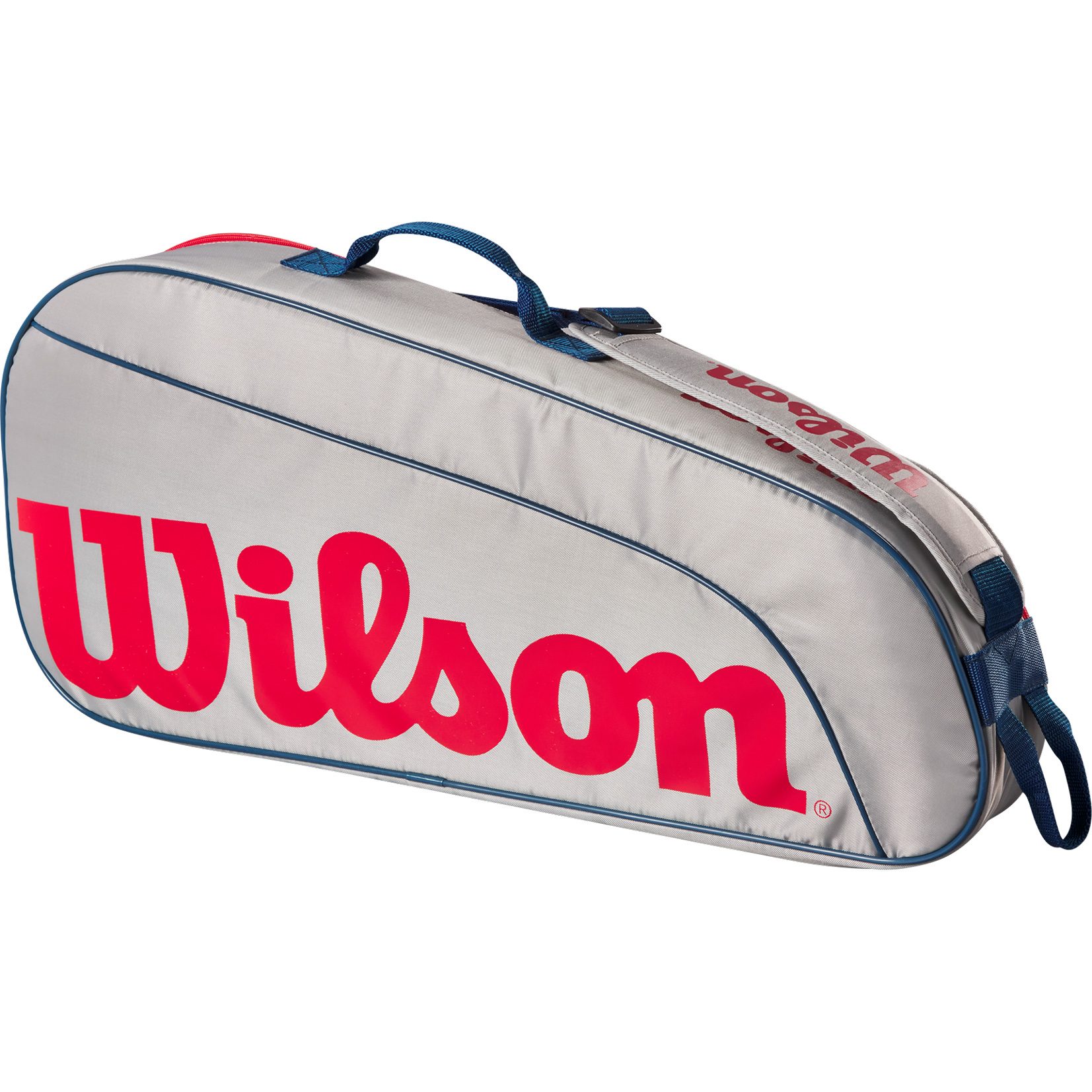 Wilson Junior 3 Pack Tennistasche Kinder grey eqt