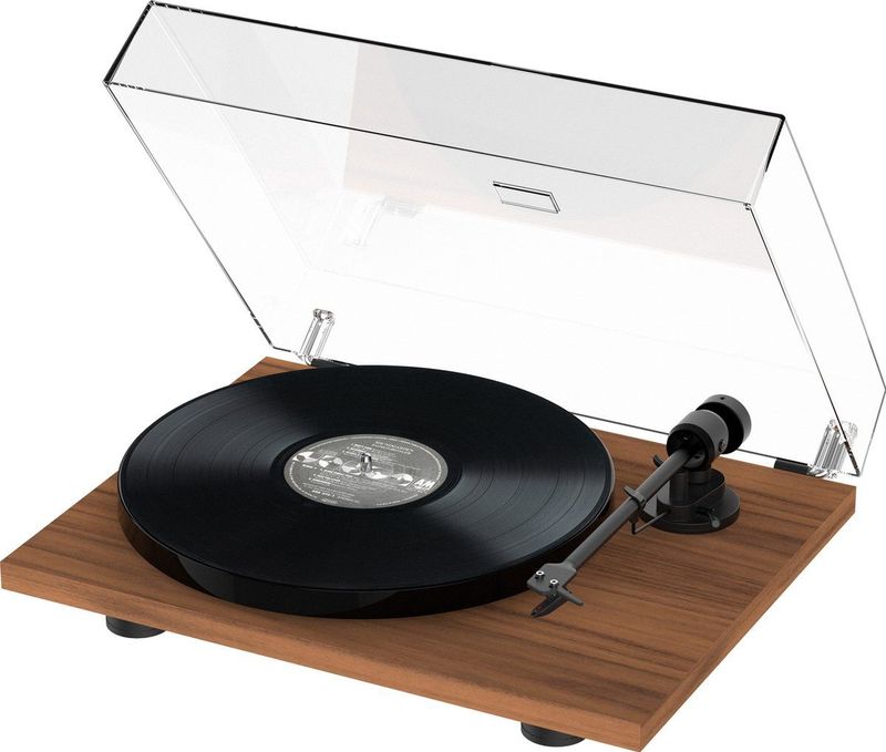 Pro-Ject - E1 Phono - Plattenspieler - Walnoot - Inclusief Phono-Voorversterker