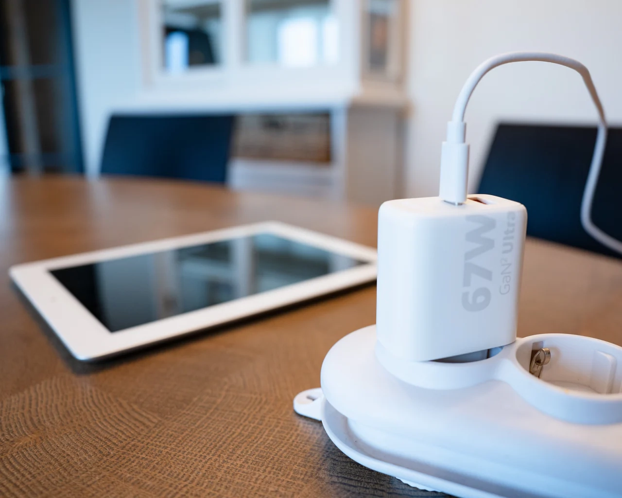 (67W) GaN2 Ultra USB C / USB A Ladegerät Power Adapter Netzteil aus Recycelten Materialien (XEC067) - Weiss