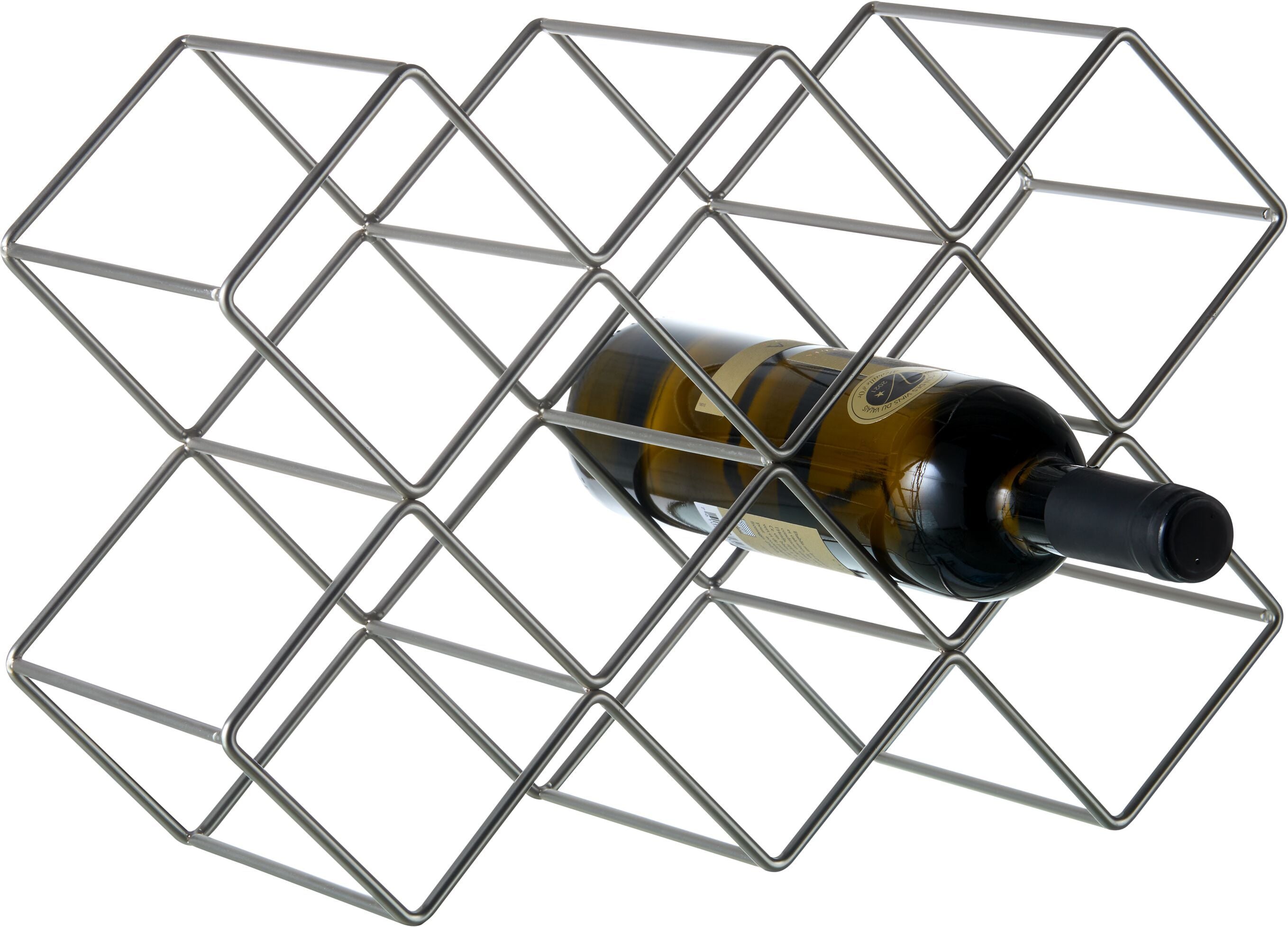 QUINTA Weinregal - Silber / B: 40.0 cm x T: 15.0 cm x H: 26.5 cm