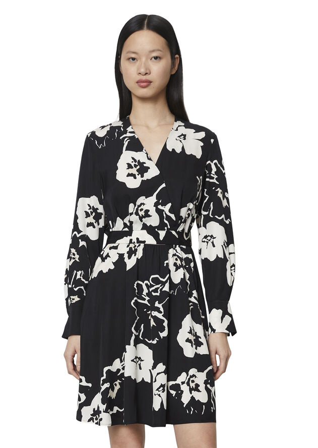 Marc O’Polo Dress, wrap style, belted, short le Multi