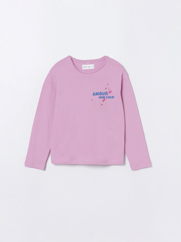 Pacote com 2 camisetas estampadas - Rosa Delavado