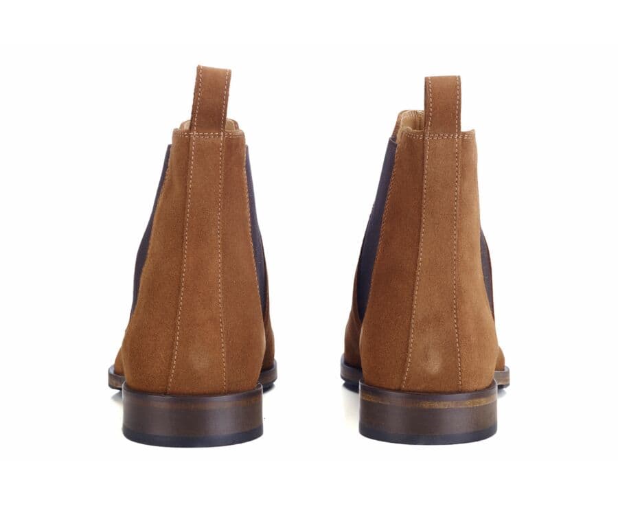 Chelsea boots homme Velours Cognac - DAWSON II PATIN