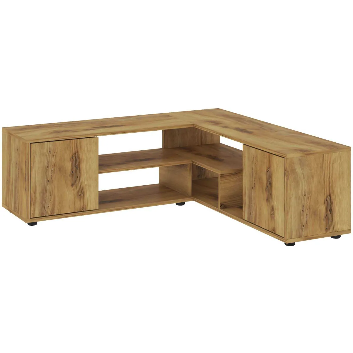 Hanah Home Meuble TV d'angle Rosa chêne