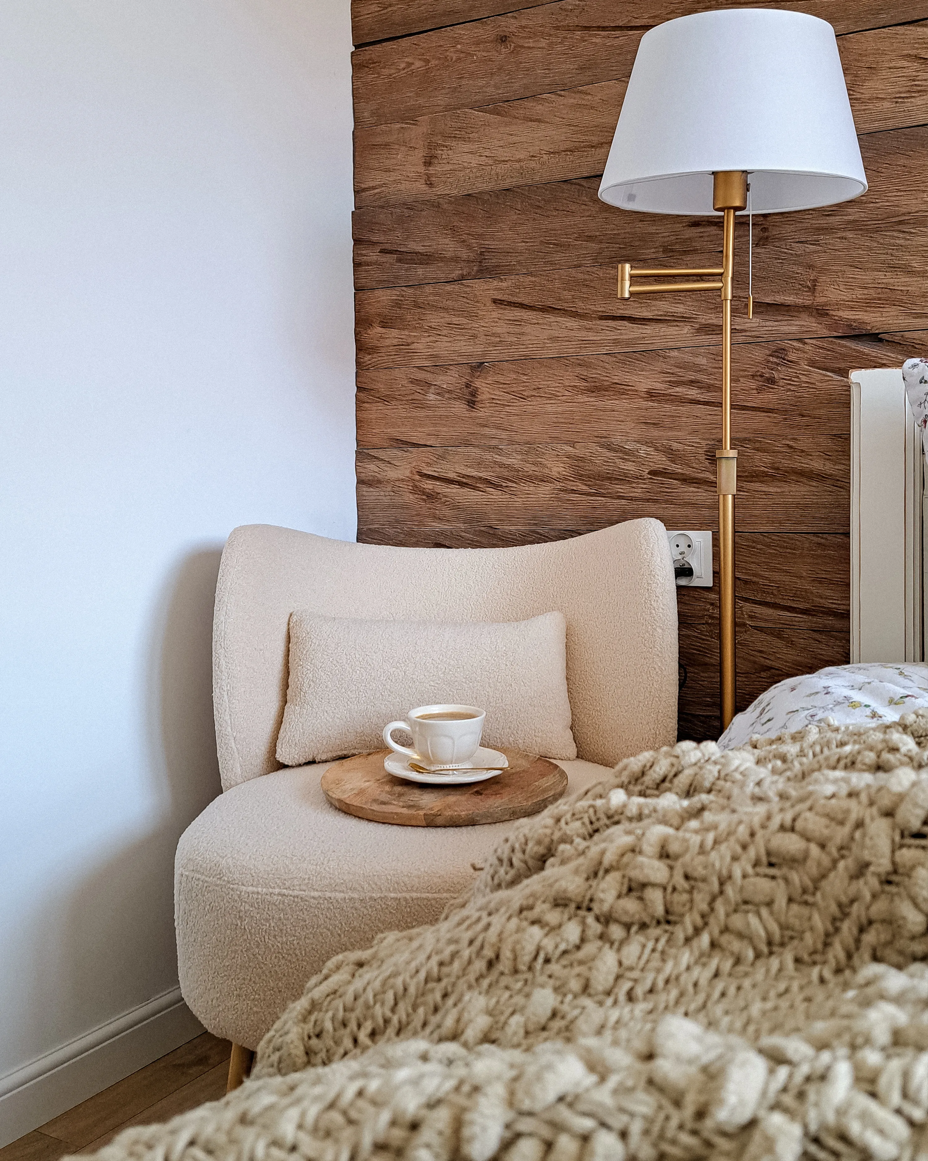 Plaid VELLA Katoen 190 x 230 cm Beige
