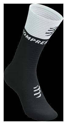 Chaussettes Compressport Mid Compression Socks V2.0 Noir/Blanc