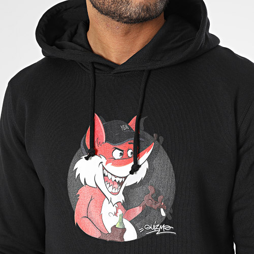 Sweat Capuche Renard Noir