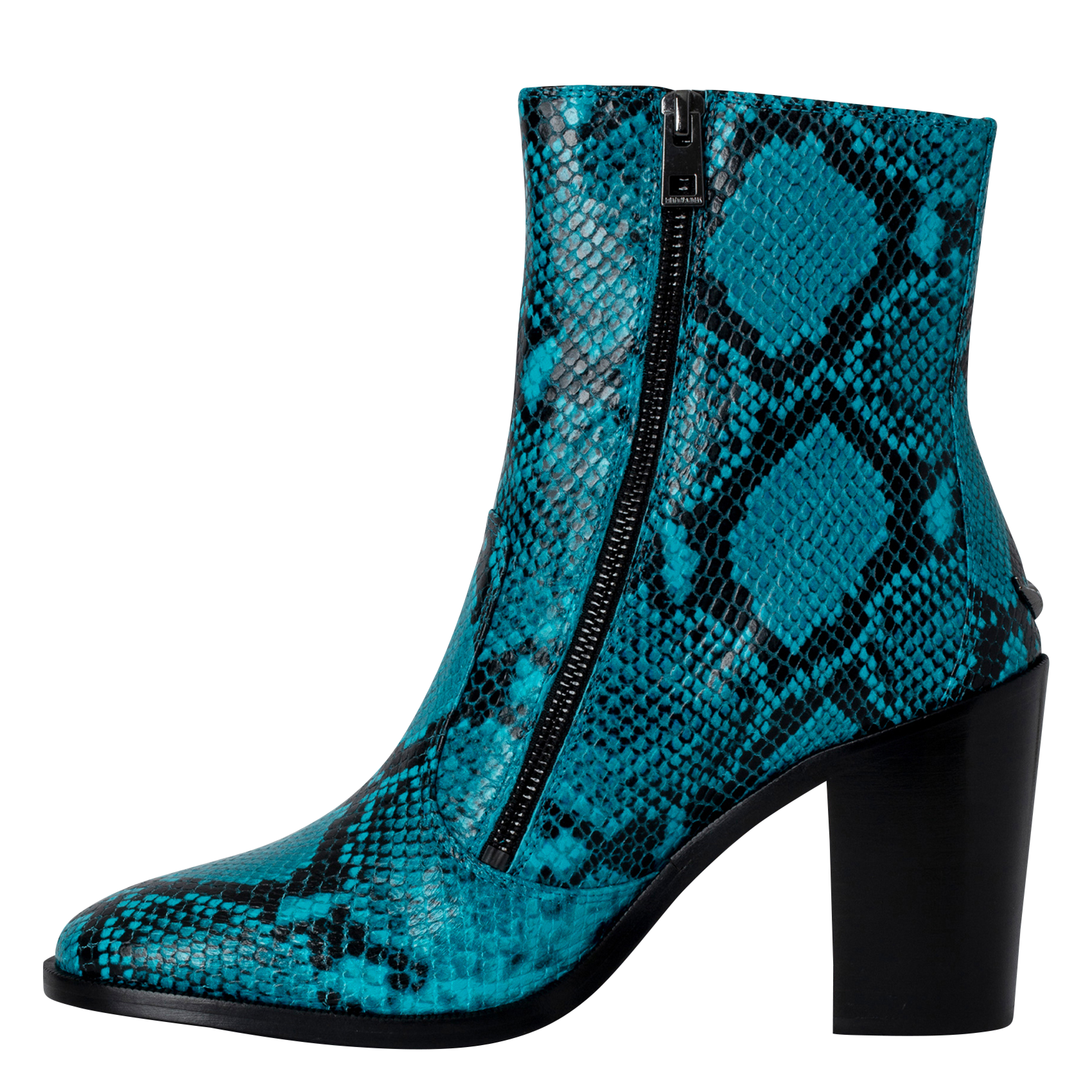 PREISER - Bottines en cuir effet python | Bleu