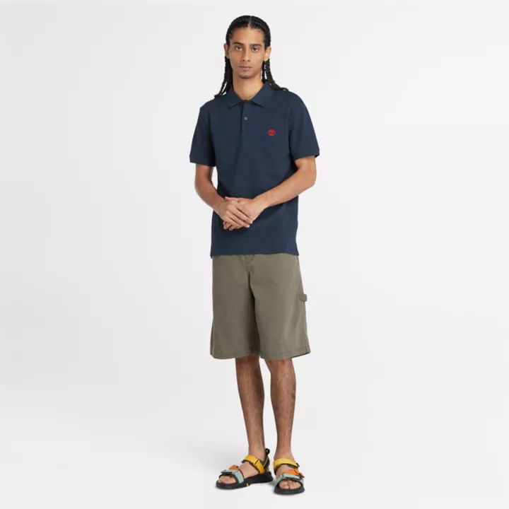 Polo stretch Merrymeeting River pour homme en bleu marine