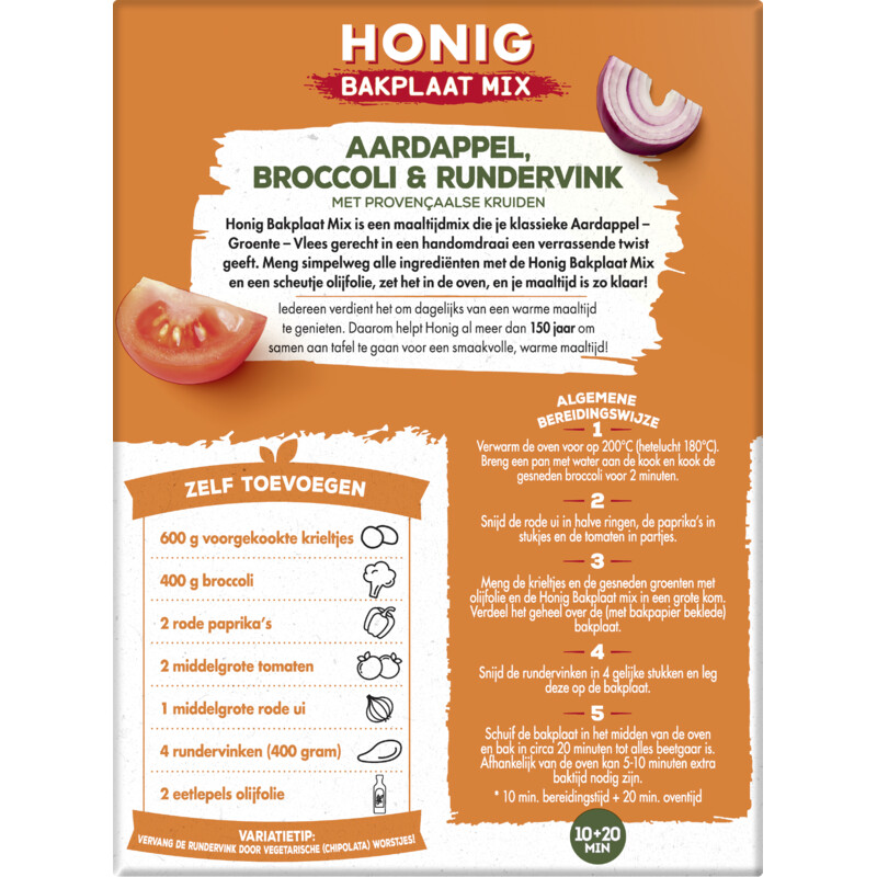 Honig Mix aardappel, broccoli & rundervink