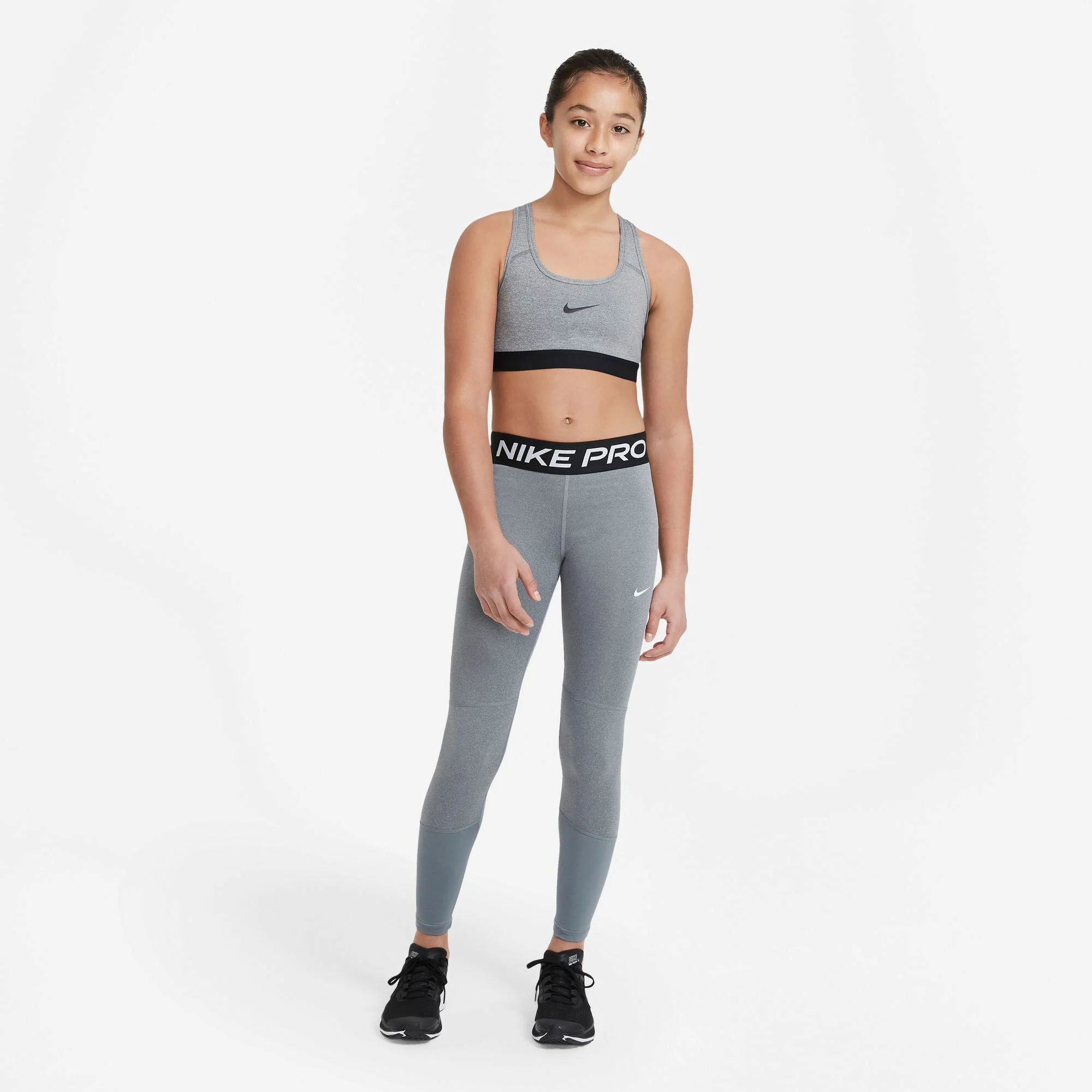 Nike Pro Collant Tight Filles - Gris , Noir