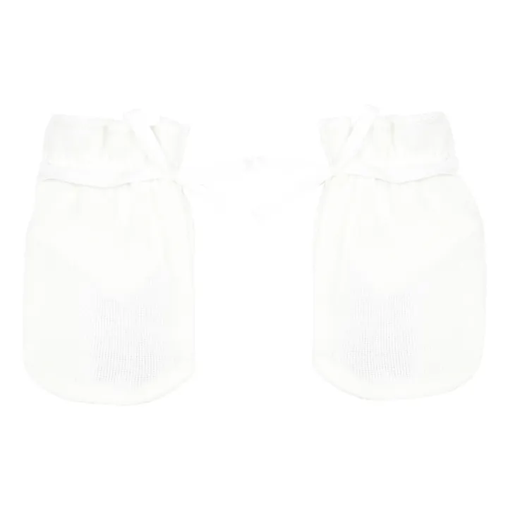 Bonpoint Moufles Coton Bio | Ecru