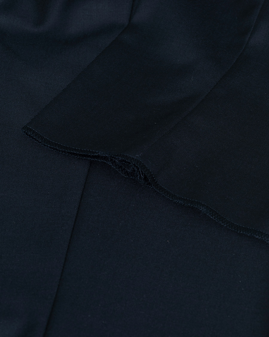 Giorgio Armani Tapered Wool/Cashmere Gabardine Trousers Navy
