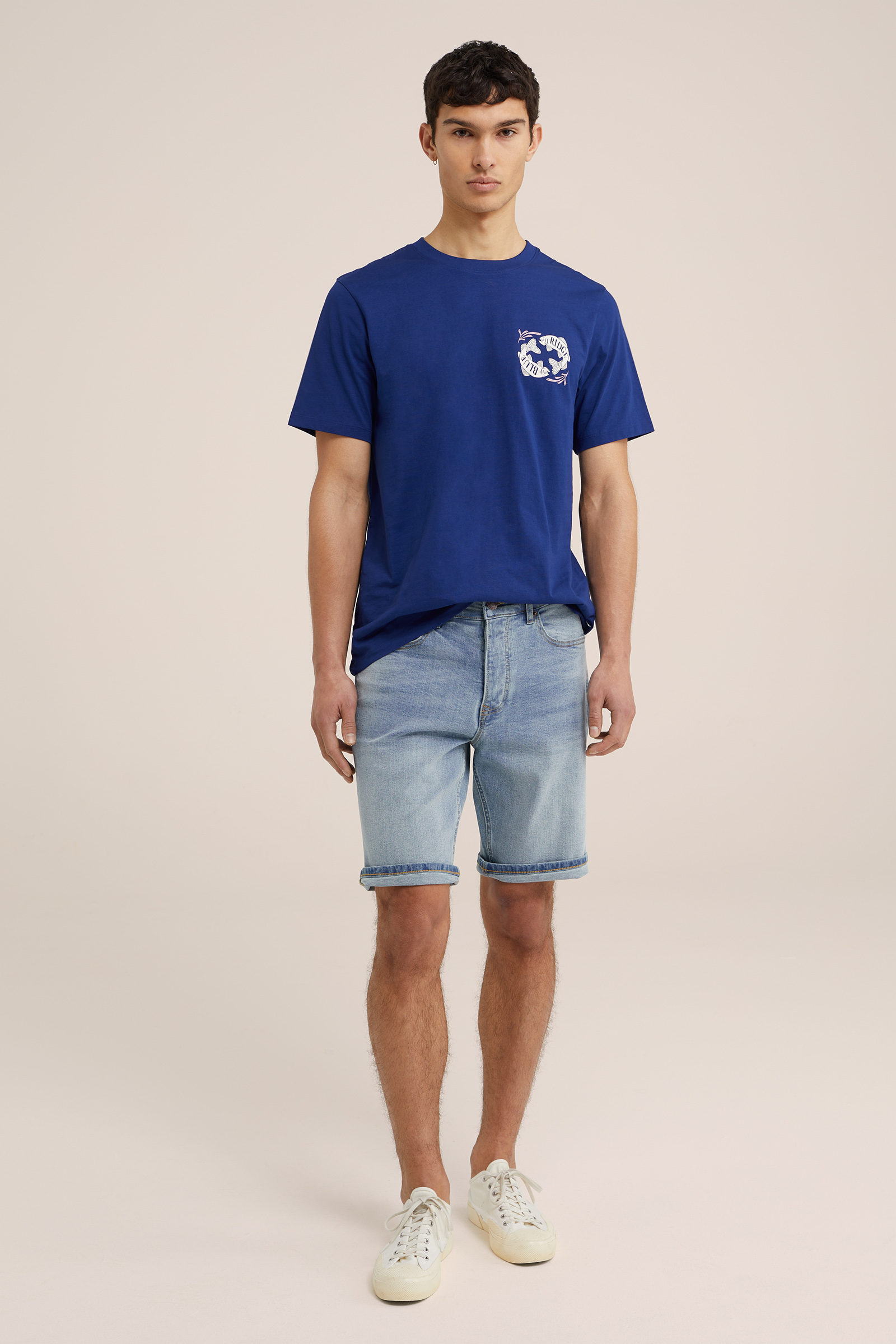 regular fit denimshort met stretch Blue Ridge Lichtblauw