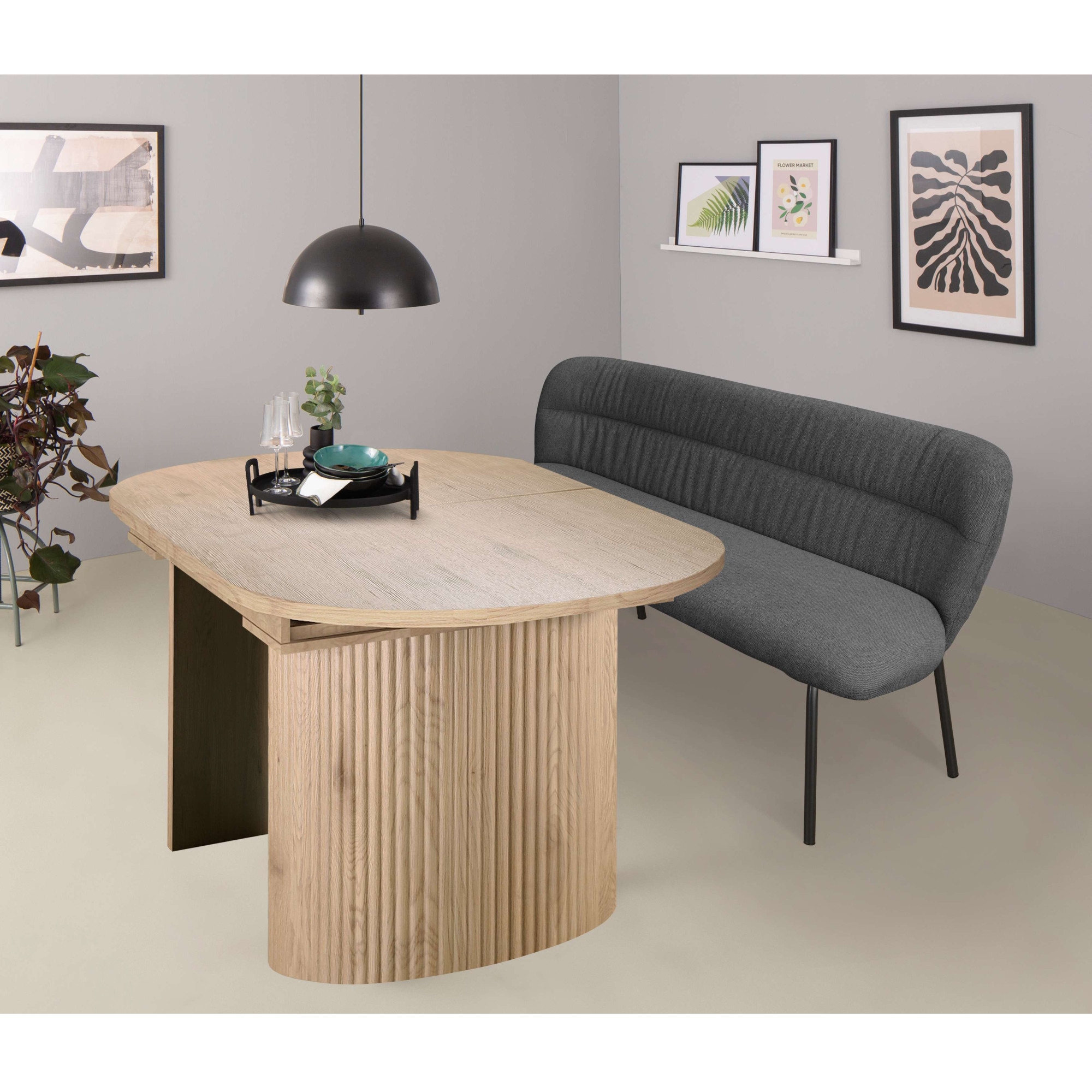 Home affaire Esstisch »Gartempe« ausziehbar 160-210 cm, Synchronauszug, inkl Einlegeplatte, Breite 90cm