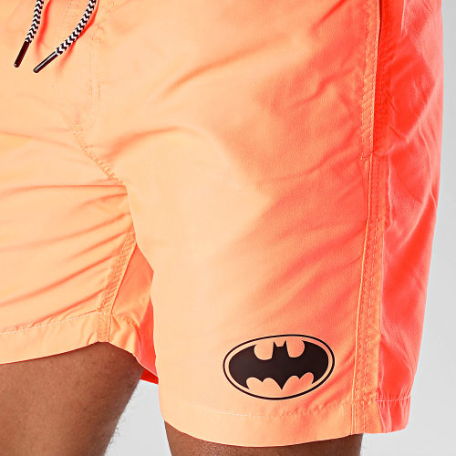 Short De Bain Logo Orange Fluo