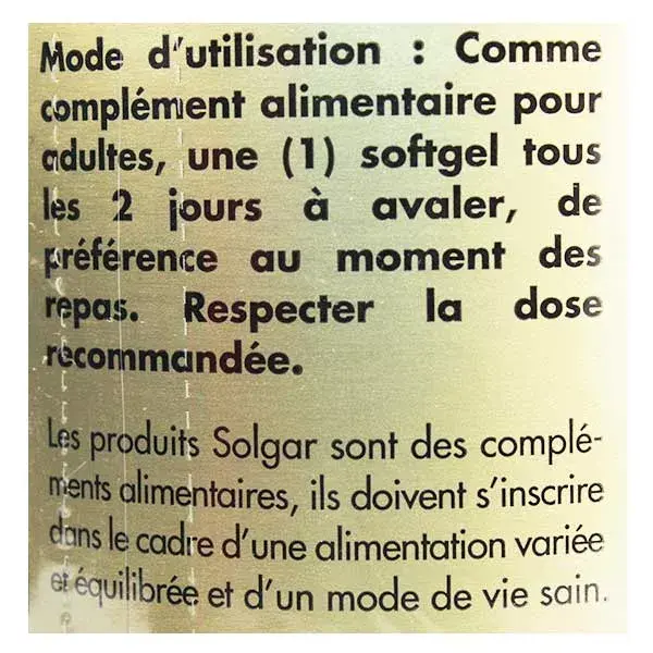 Vitamina D3 Solgar 250 cápsulas gelatinosas