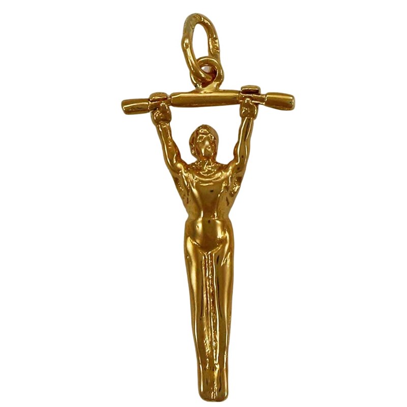 Pendentif gymnaste masculin GAM barre fixe ARTICULE - Plaqué or