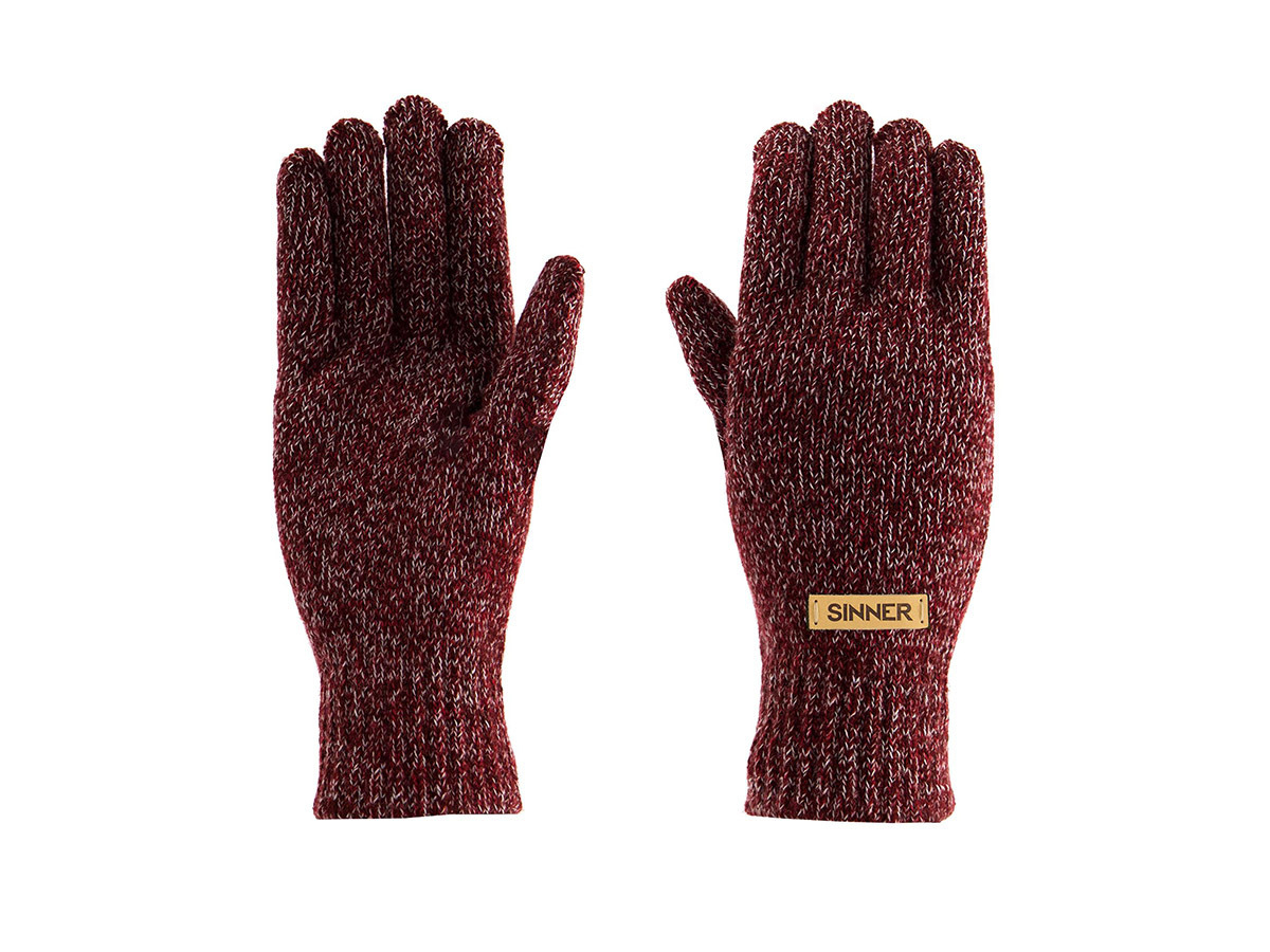 Sinner Monserrate handschoenen - Melange Bordeaux Red