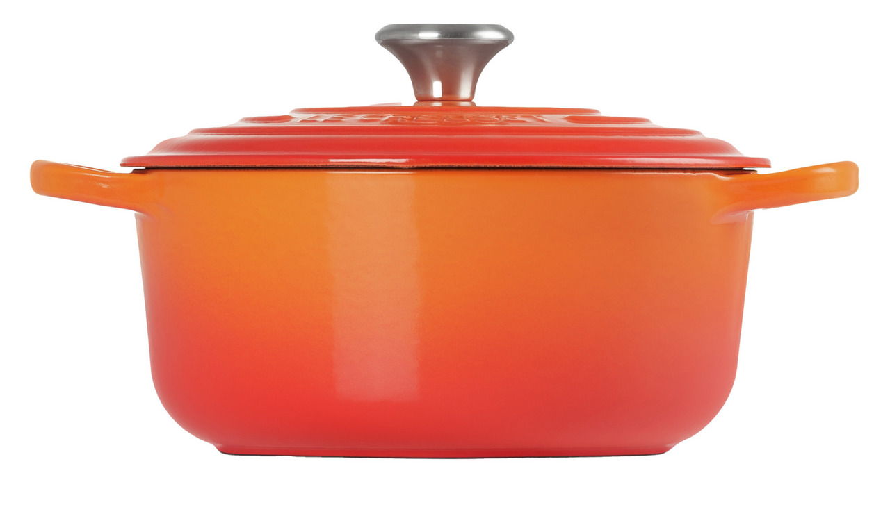 LE CREUSET Bräter Rund 28cm Ofenrot SIGNATURE