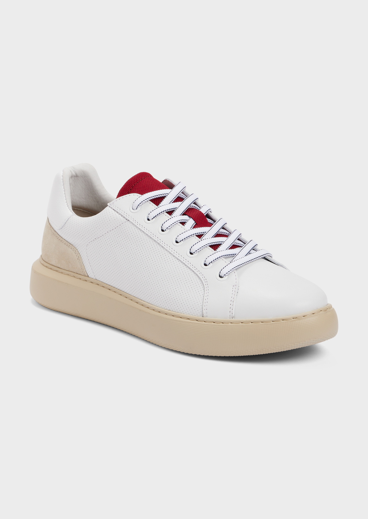 Baskets basses en cuir blanc