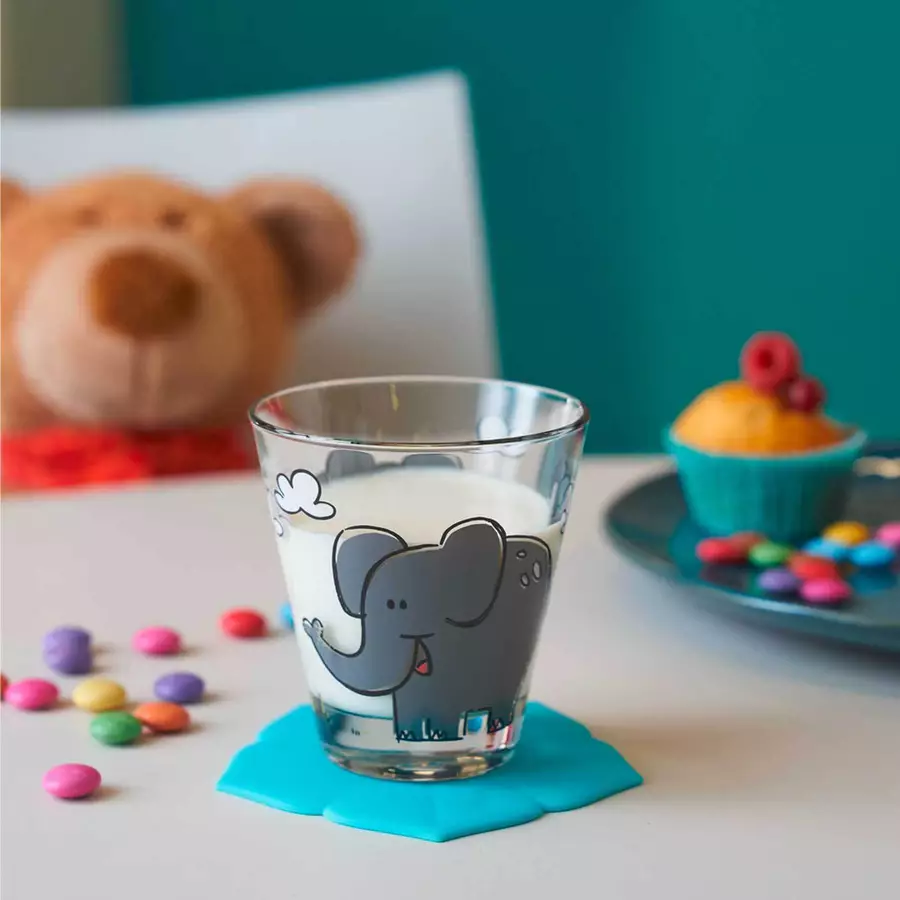 Leonardo Kindertasse und Trinkglas Bambini 2er Set grau