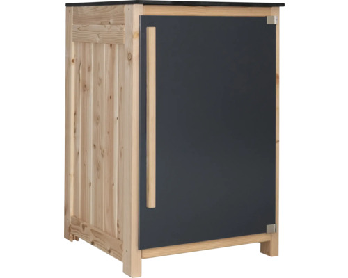 Tuinkast/buitenkeuken Konsta type 603 Douglasspar dressoir 60 x 58 x 92 cm HPL antraciet
