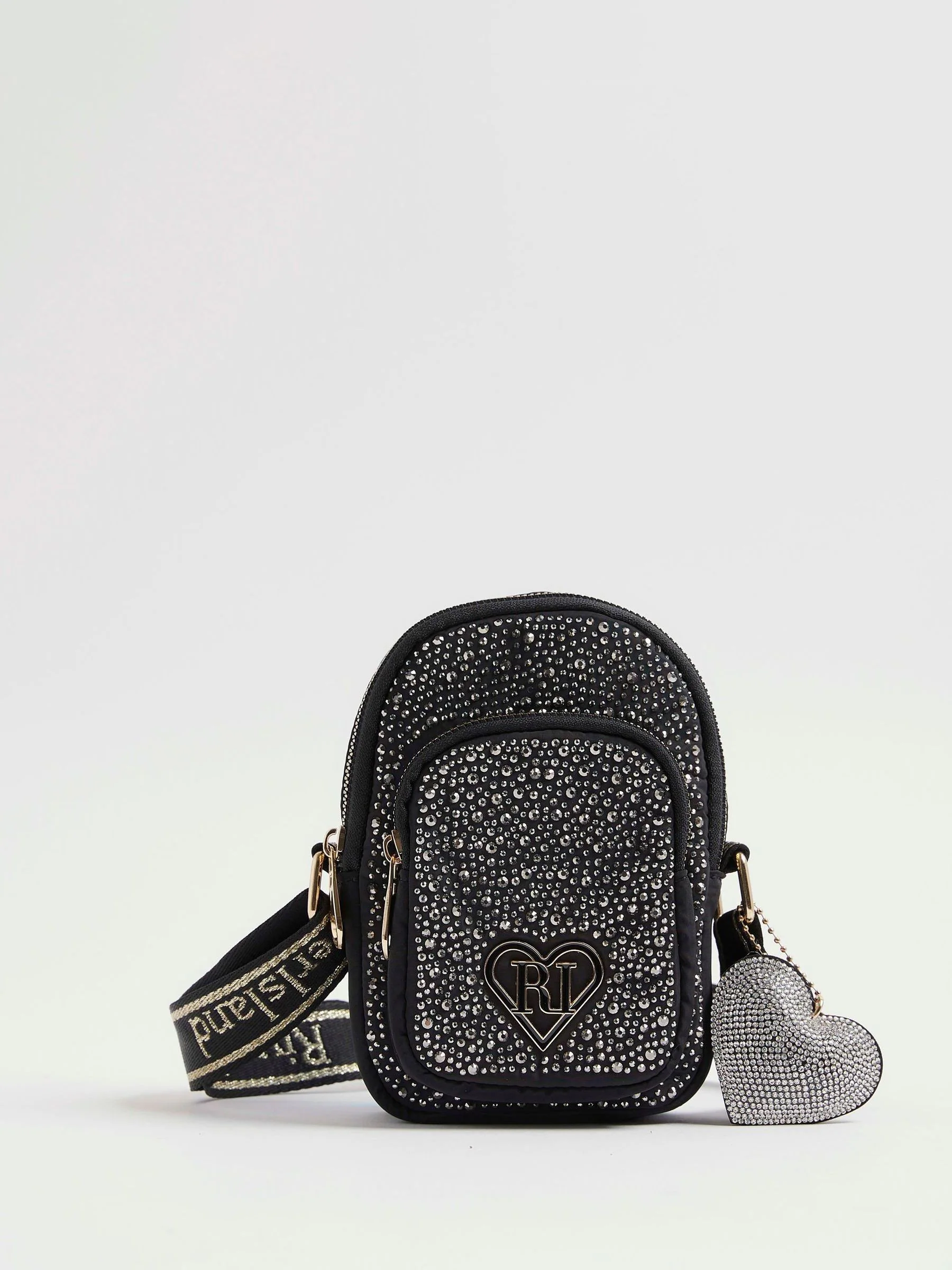 River Island Girls Black Heatseal Festival Bag