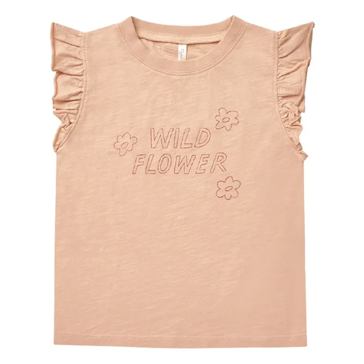 Rylee + Cru T-Shirt Manches à Volants | Abricot