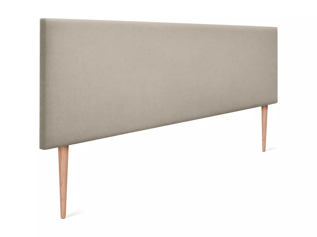 DHOME Tête de lit en tissu Aqualine lisse 160x105cm avec pieds Lits 150/160 - Beig
